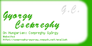 gyorgy csepreghy business card